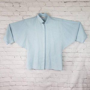 Sky Blue Linen Mandarin Style SZ M